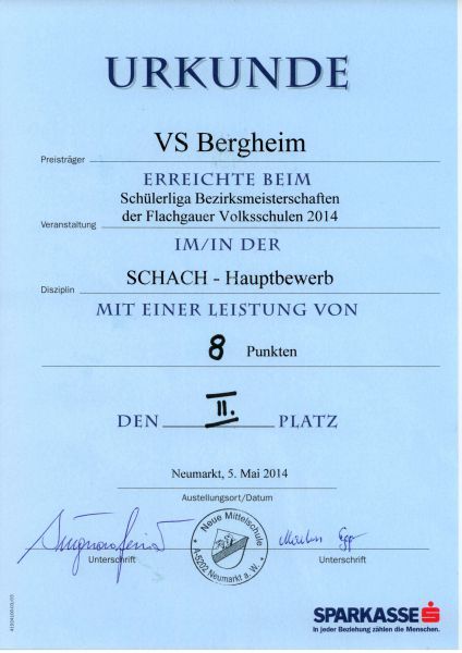 Urkunde Bm